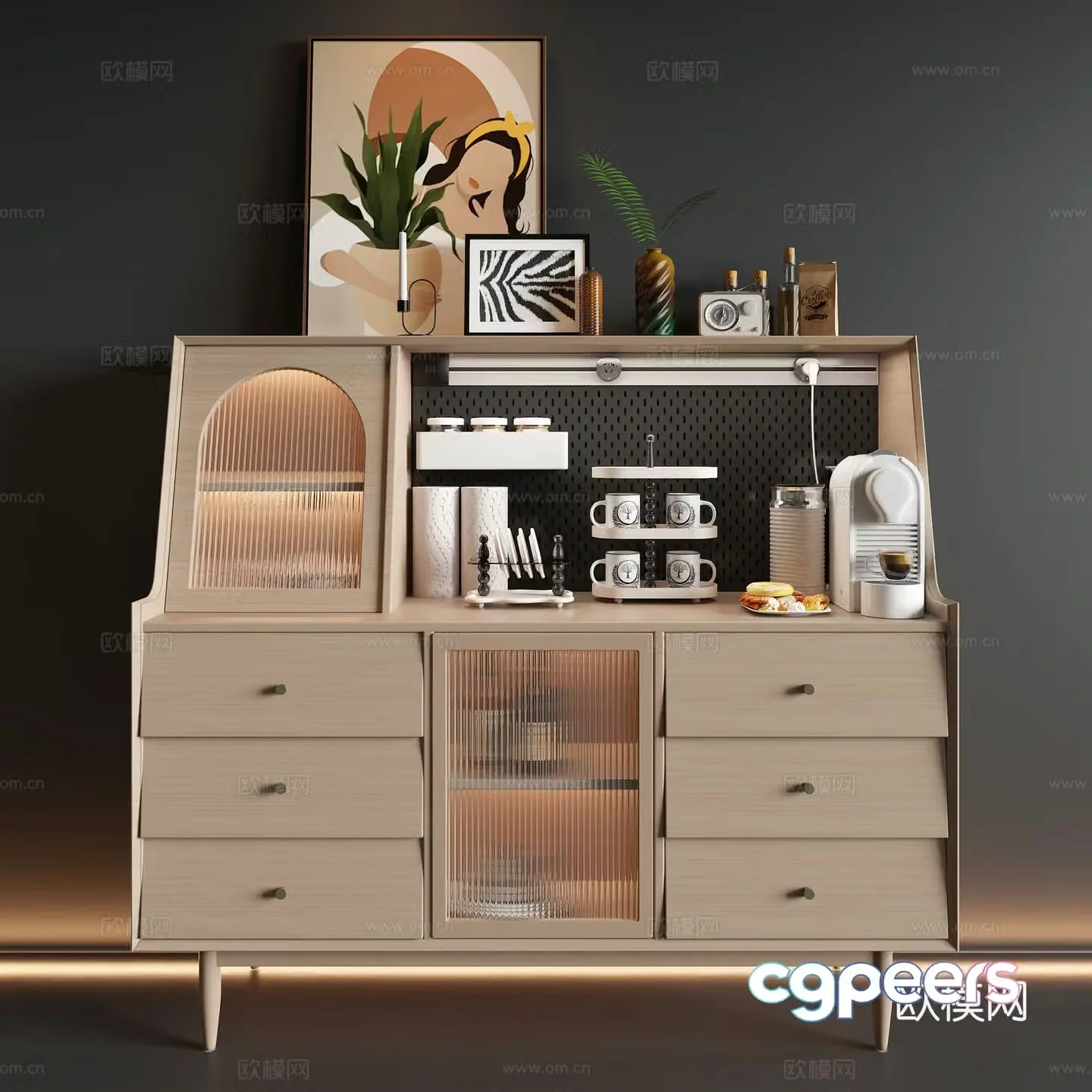 Modern sideboard 3D model