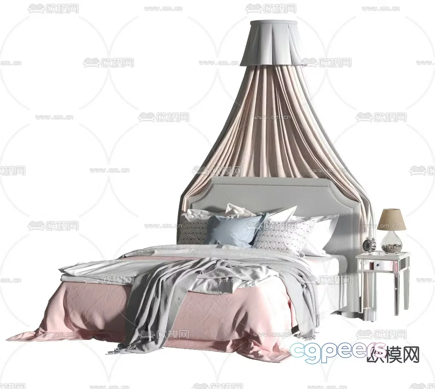 children’s bed princess bed kid’s bed 3d model