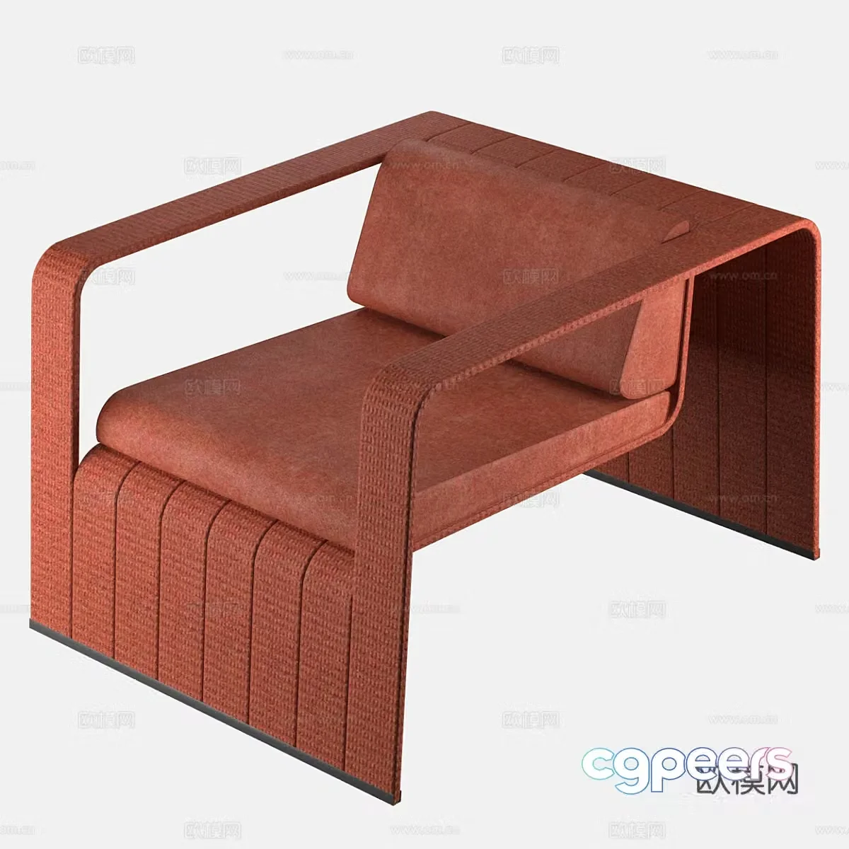 Modern Italian fabric armchair 3d model