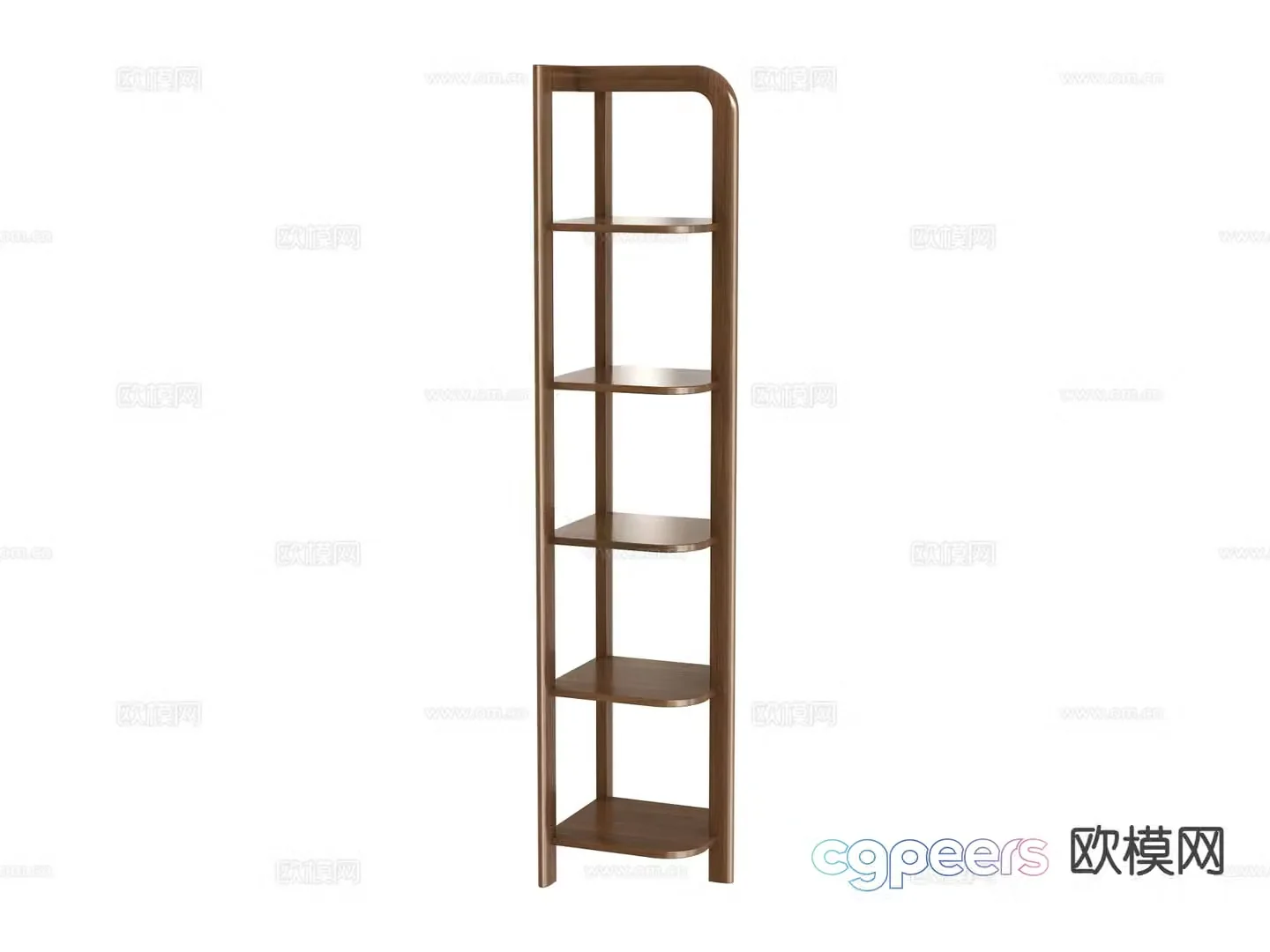 Storage rack corner cabinet bookshelf 3d model