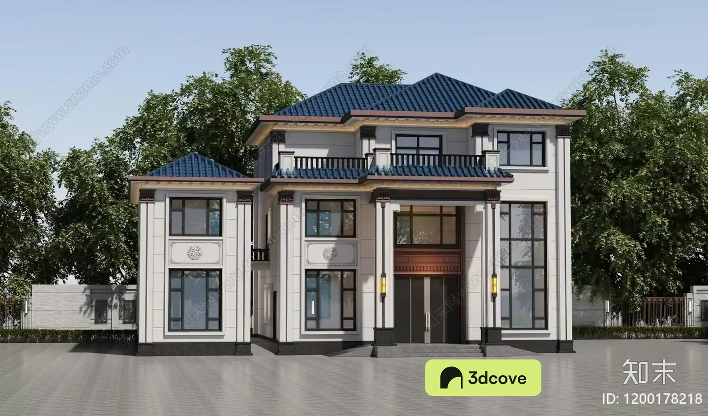 A Large Two-Story House