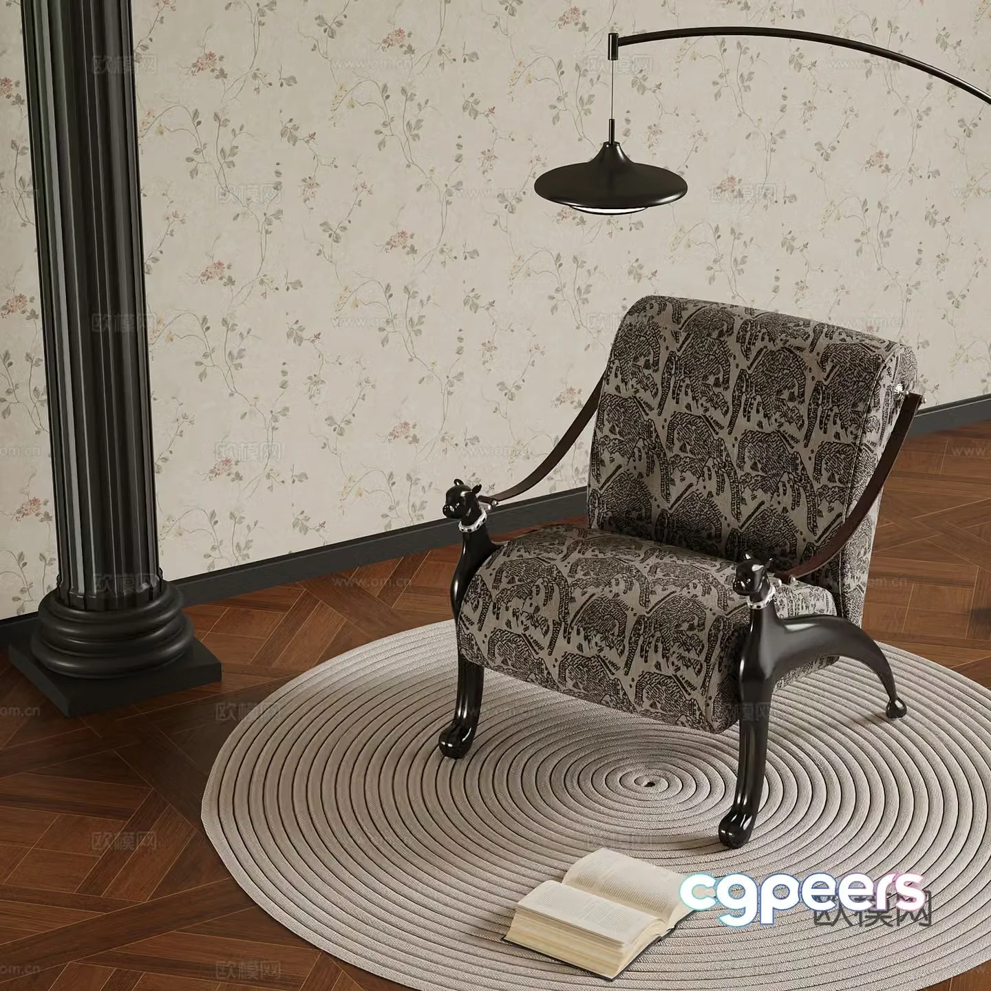 Leisure Chair French Leisure Chair 3D Model