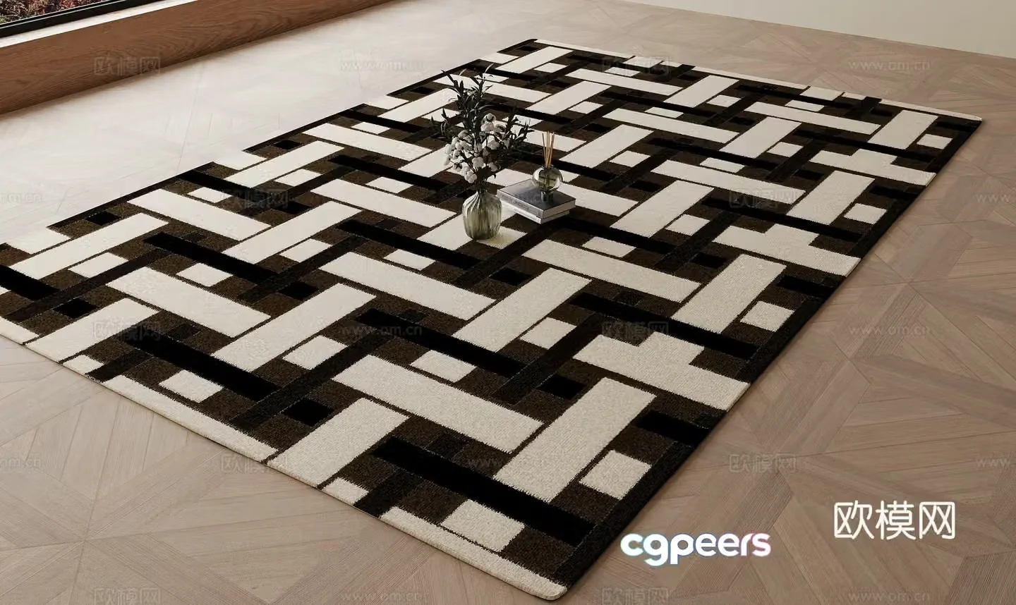 French medieval style carpet 3d model