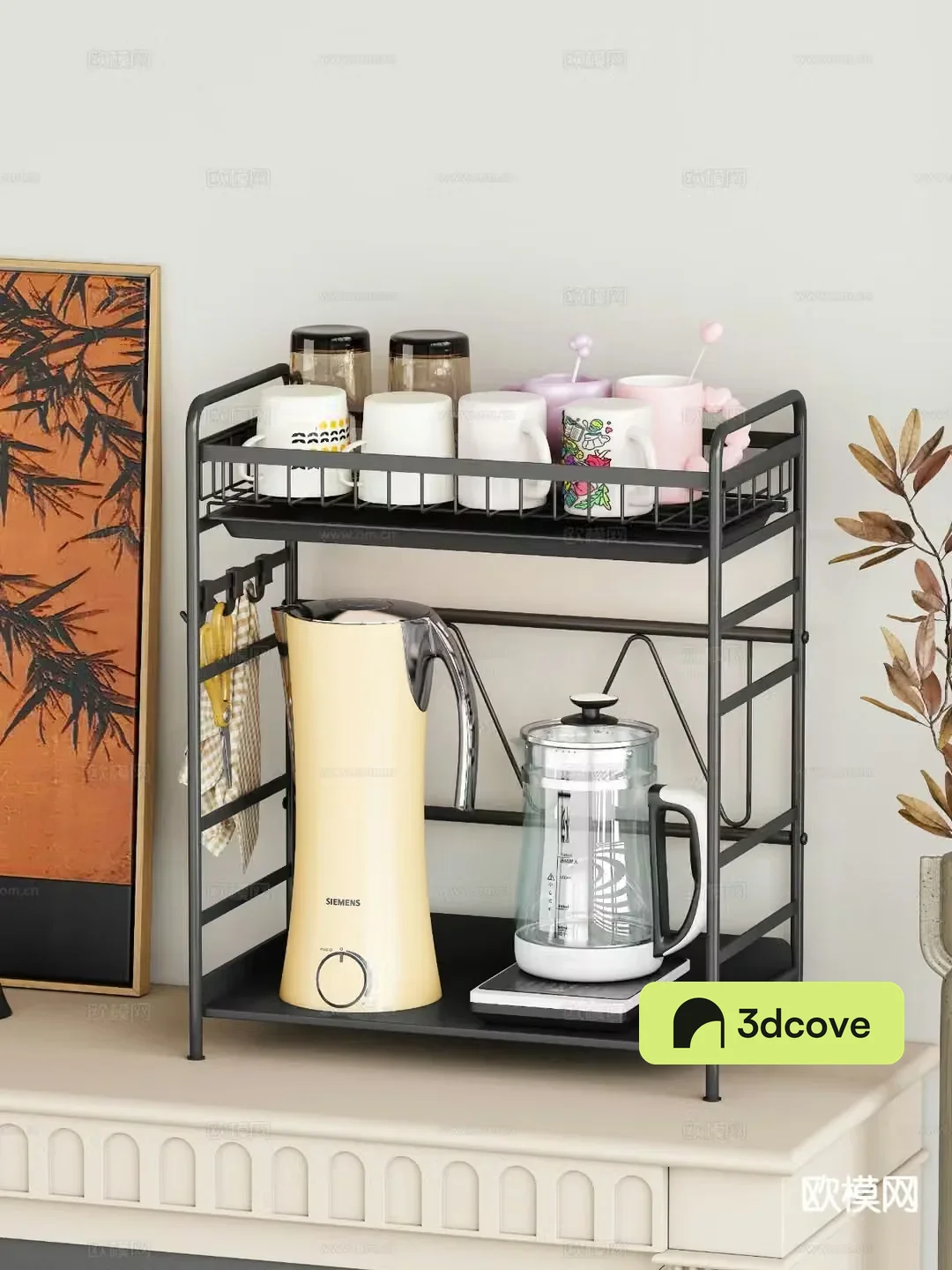 Water cup kettle shelf