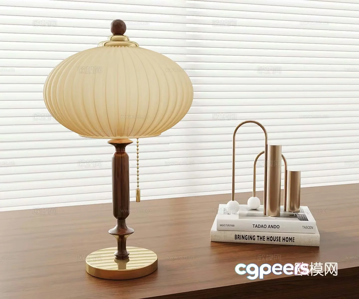 French medieval style table lamp 3d model