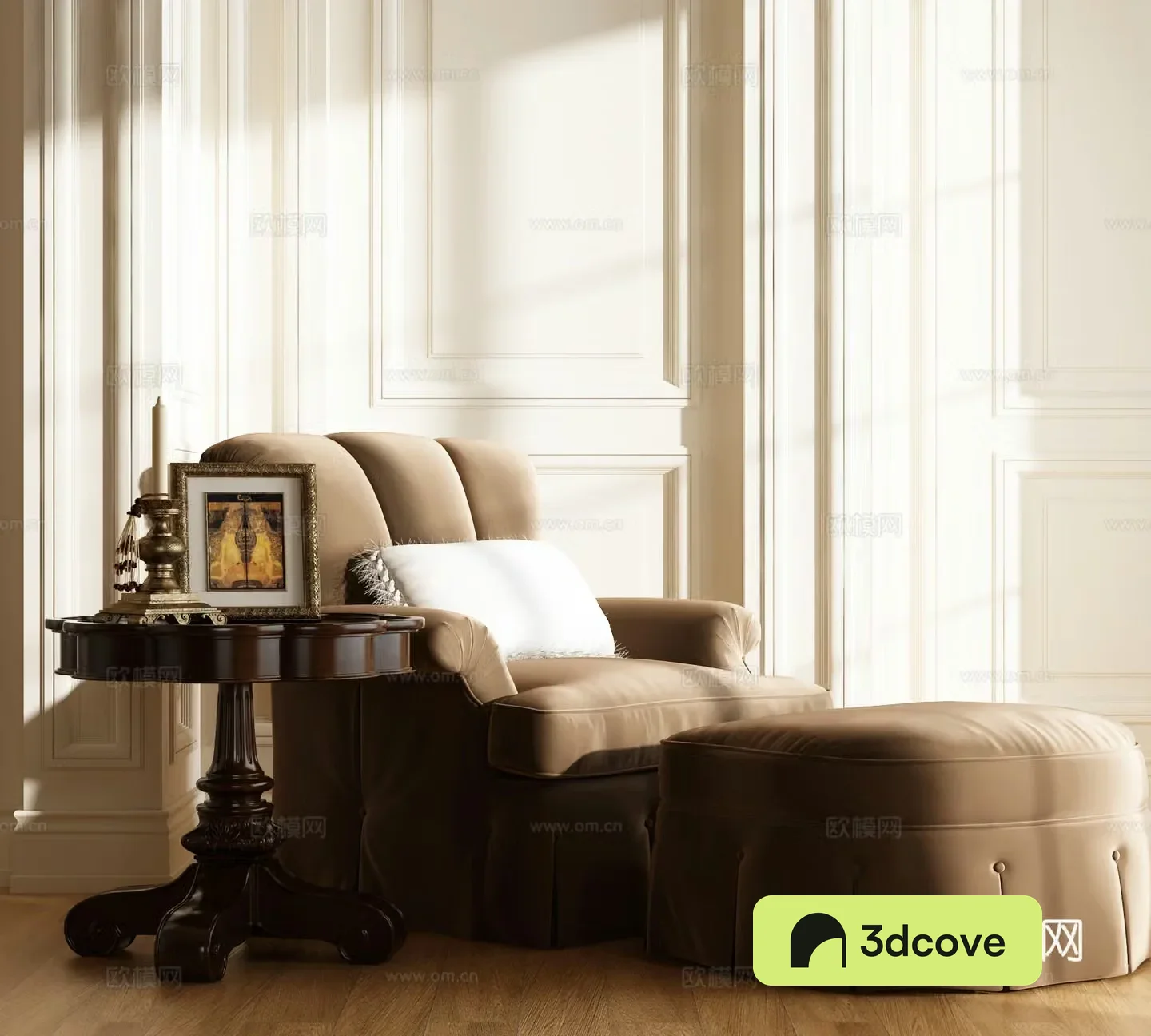 Modern French single sofa American single sofa combination
