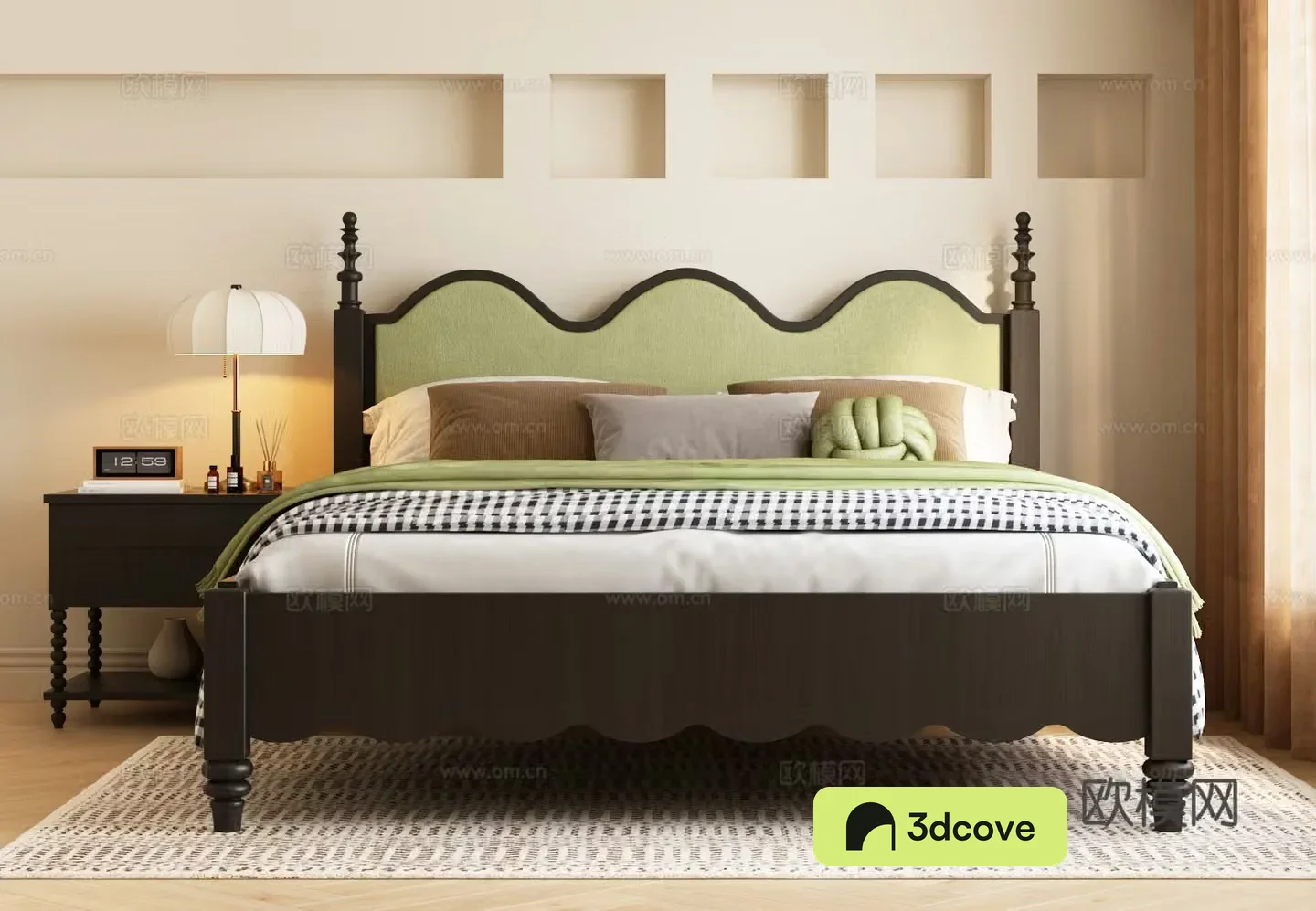 French double bed