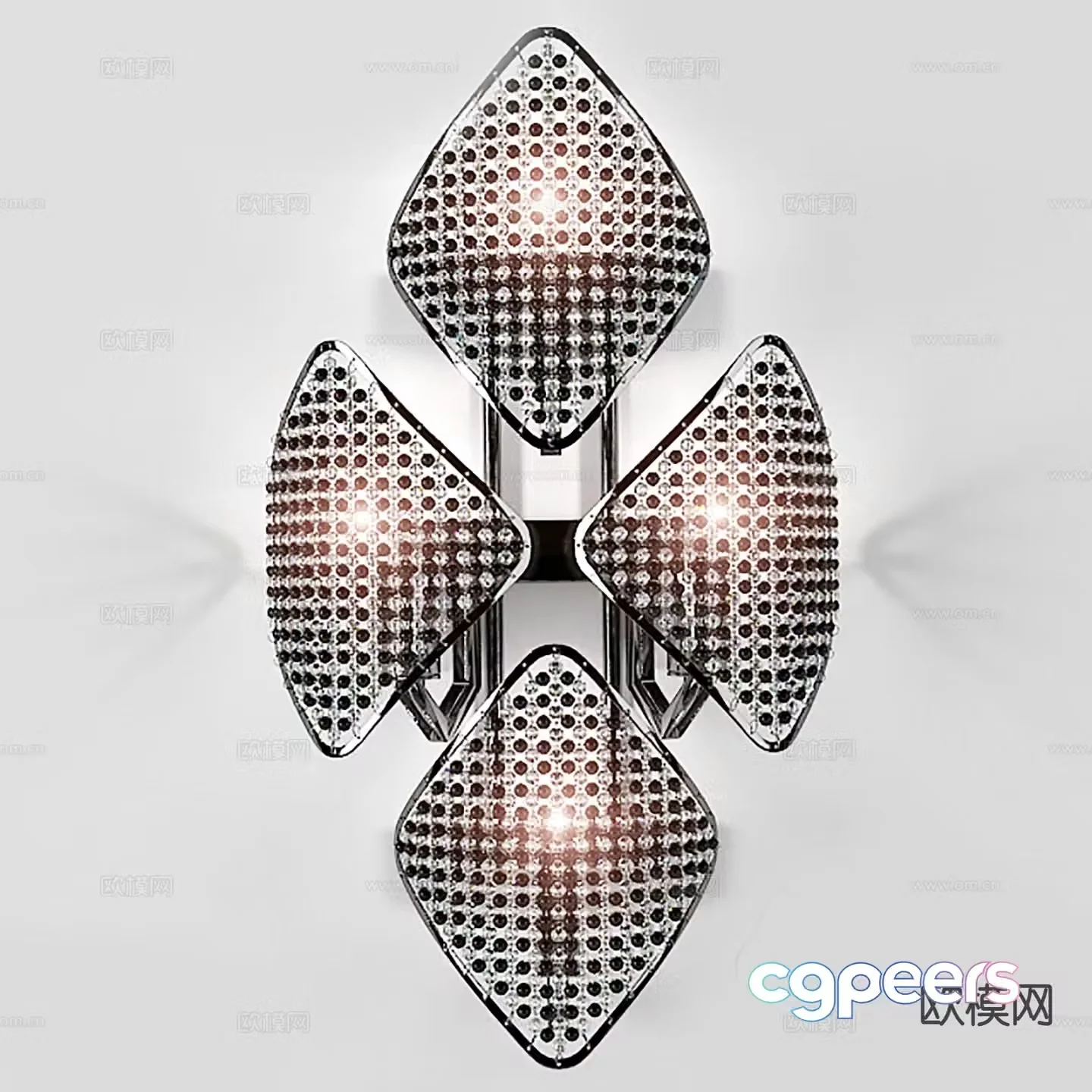 Light luxury wall lamp crystal wall lamp 3d model