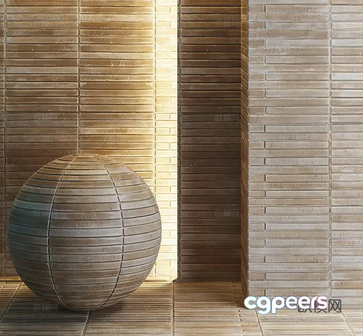 Old brick vintage brick wall 3d model