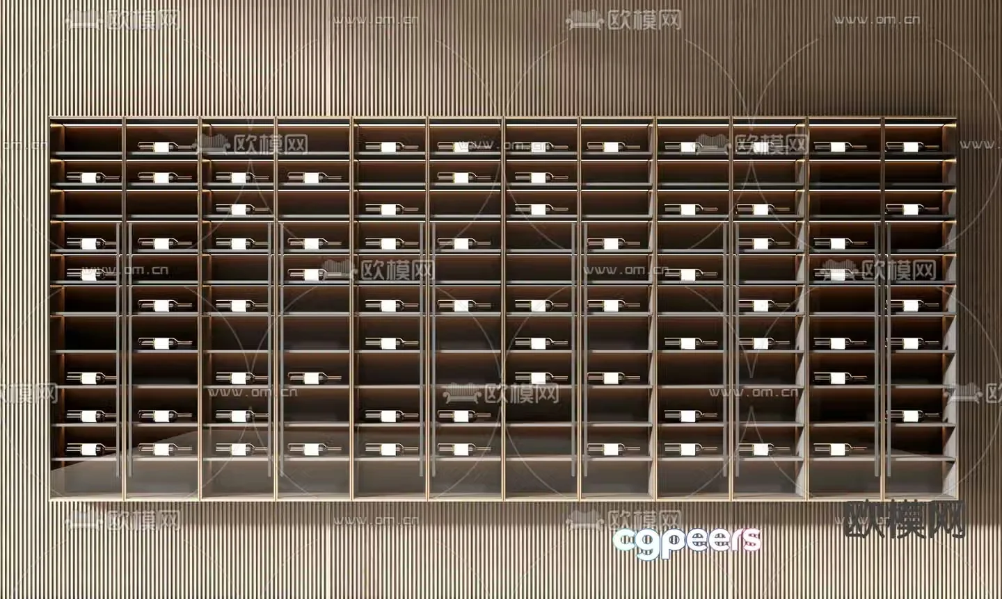 Modern wine cabinet wine rack 3d model
