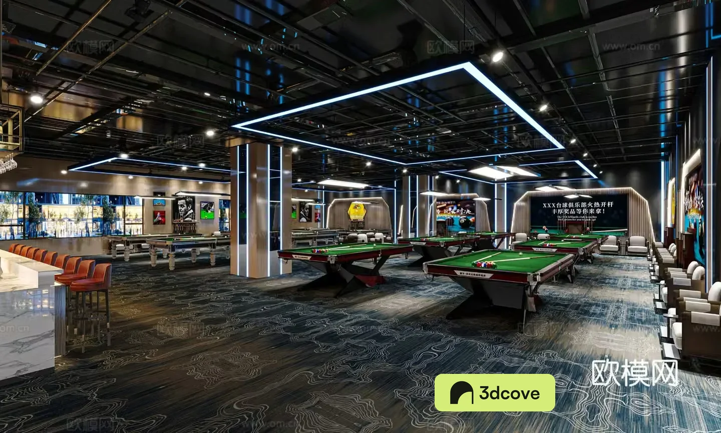 Modern Billiards Room Billiard Hall