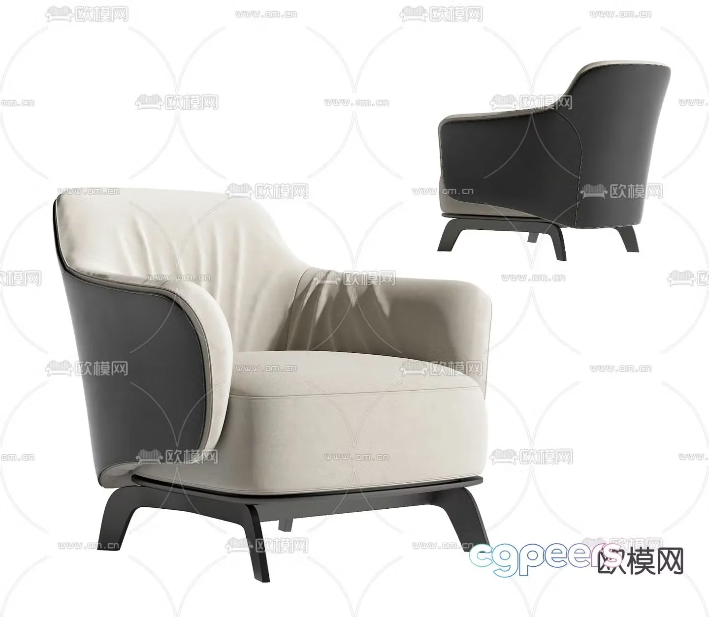 Single sofa leisure sofa 3d model