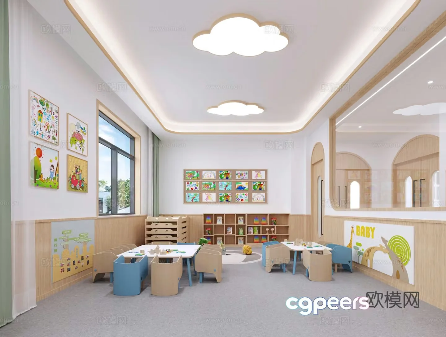 Kindergarten classroom 3d model