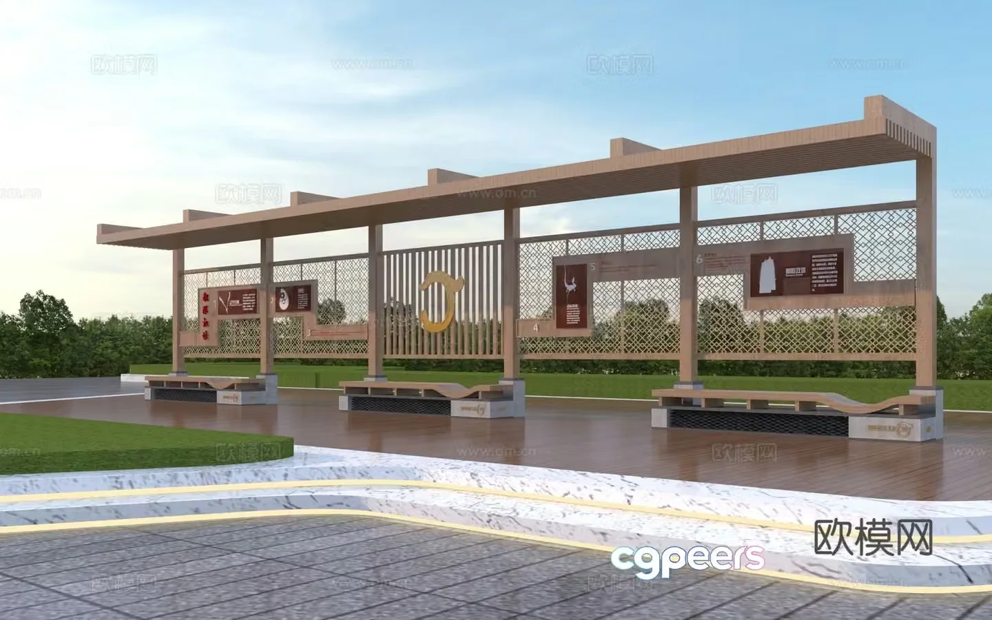 New Chinese Culture Gallery 3D Model