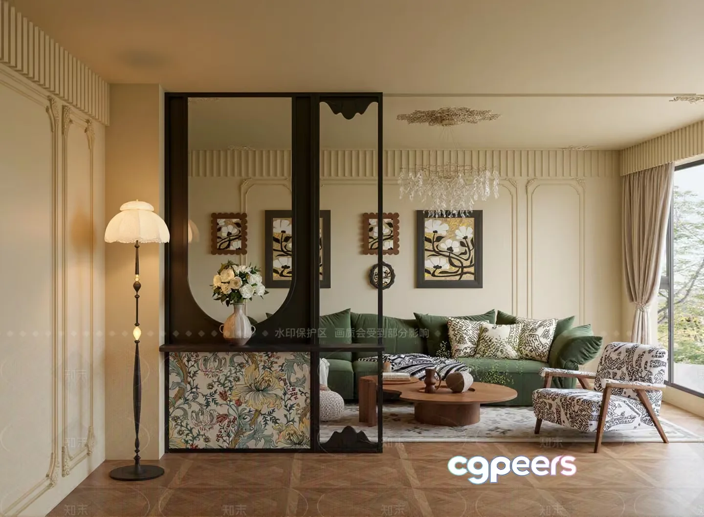Modern Living Room 3D Model – 22753 – VRAY Render
