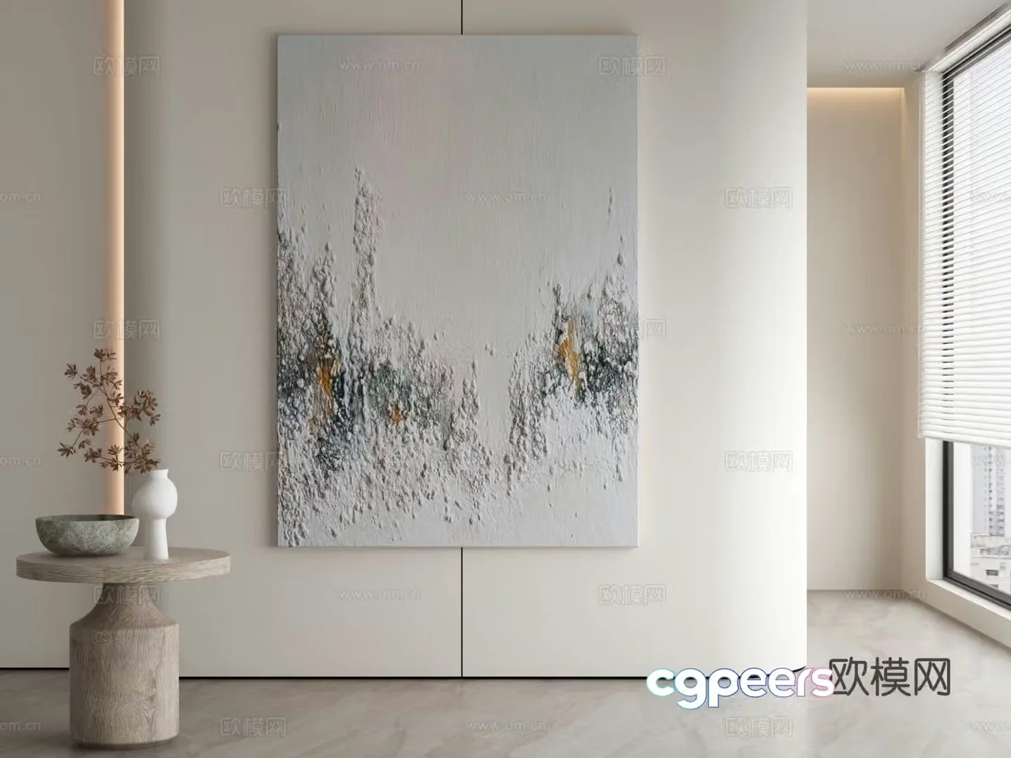 Decorative painting texture painting hanging painting 3d model