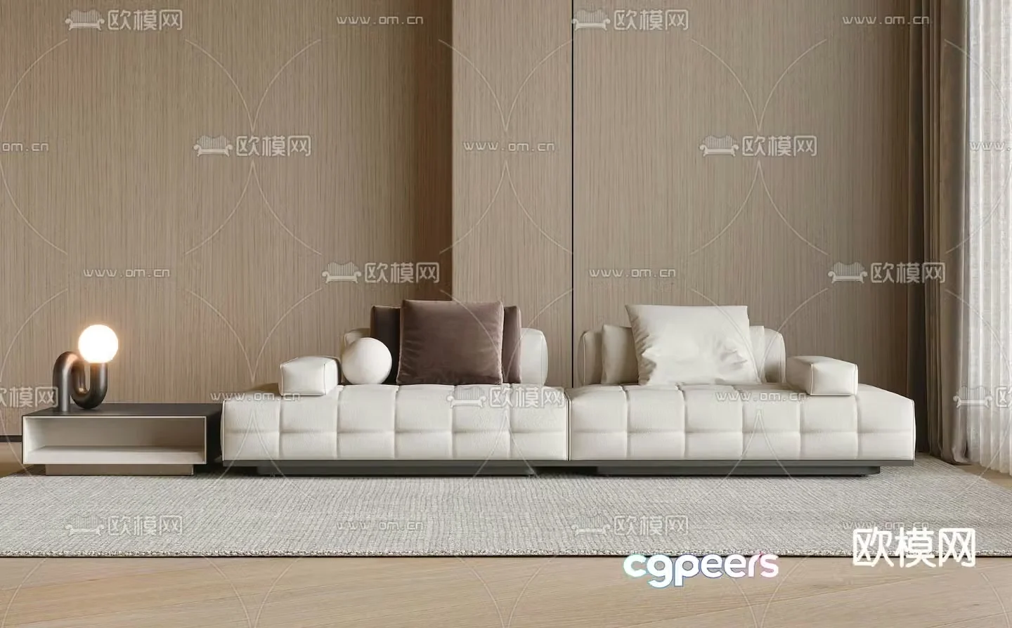Double sofa 3d model