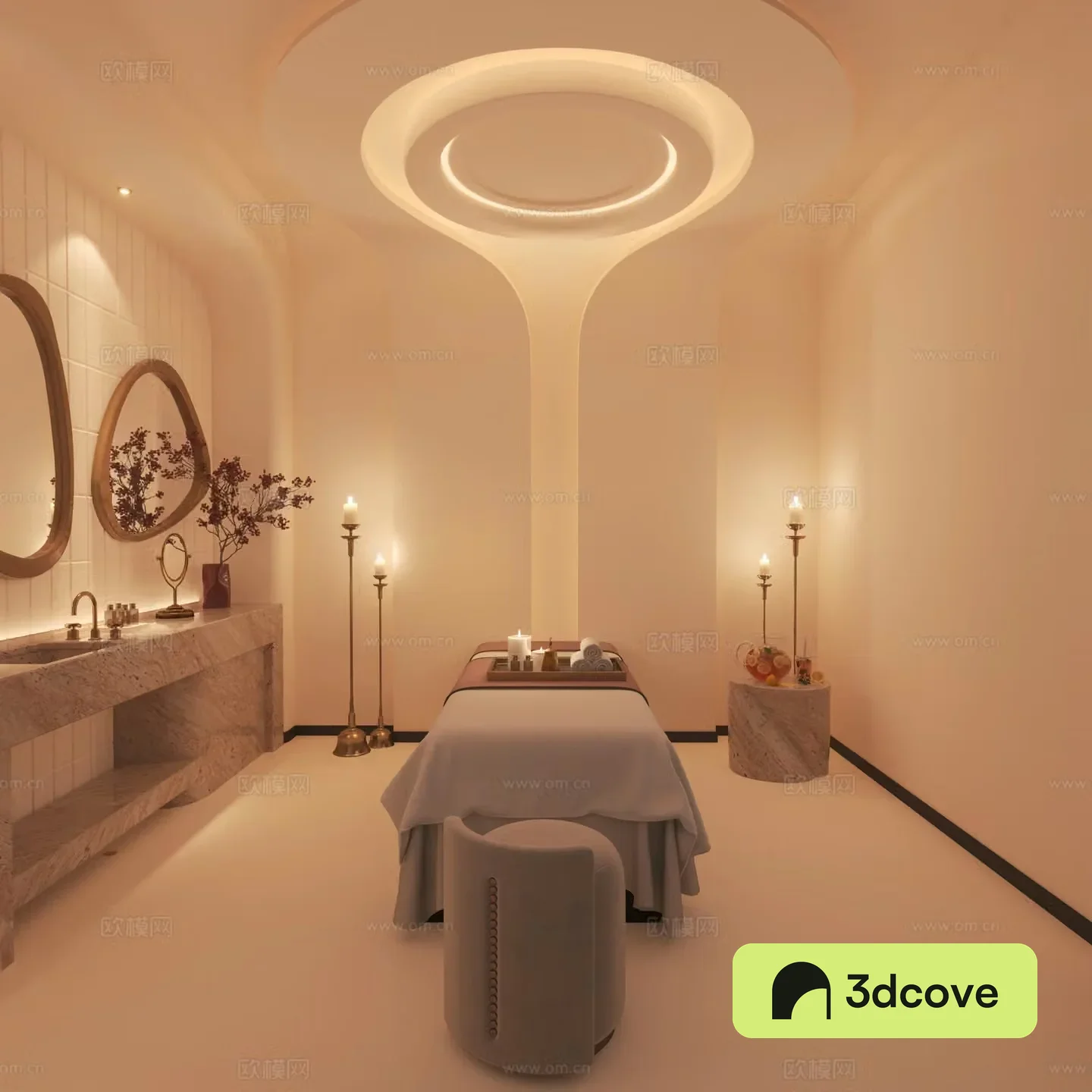 Modern Wasabi Beauty Salon_Beauty Salon_Shop_Massage Private Room_Room Bathroom Private Room_Foot Massage Store 3D Model