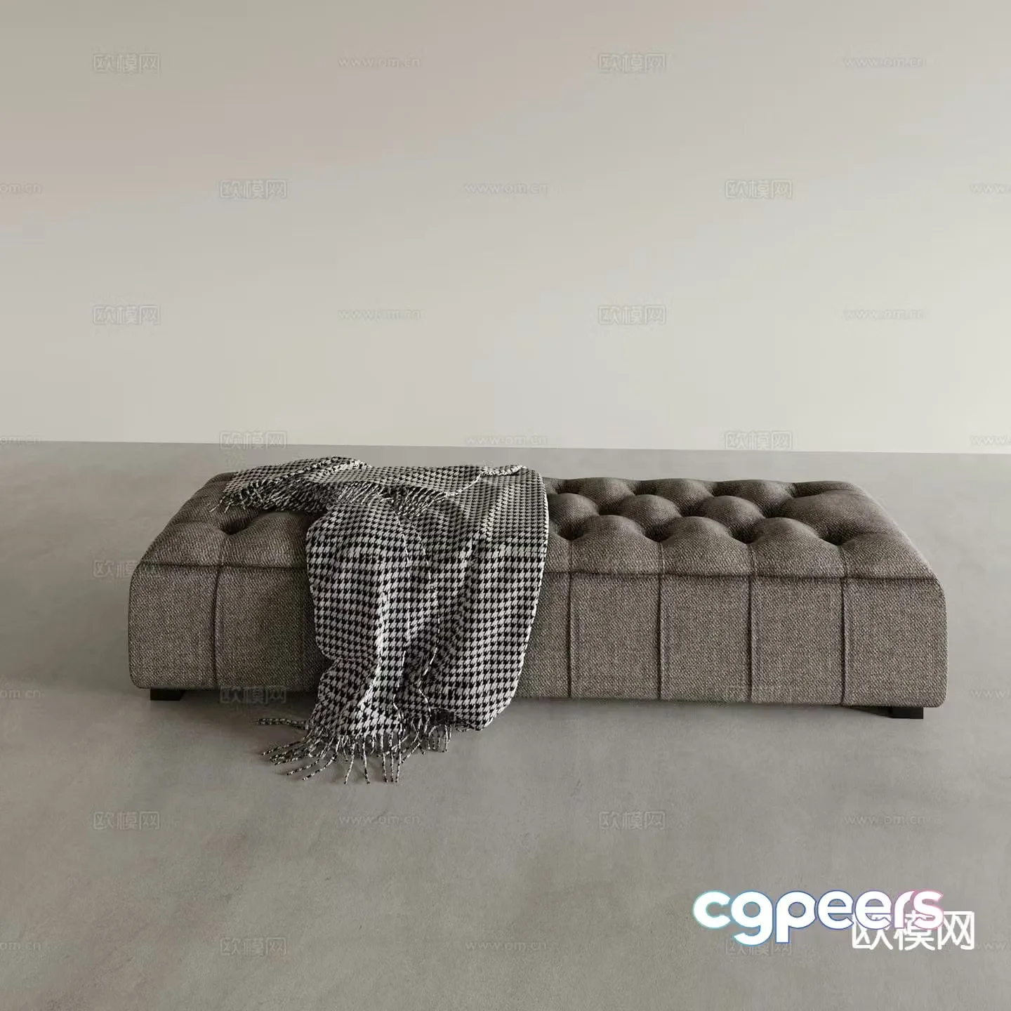 Sofa stool shoe changing stool footrest 3D model