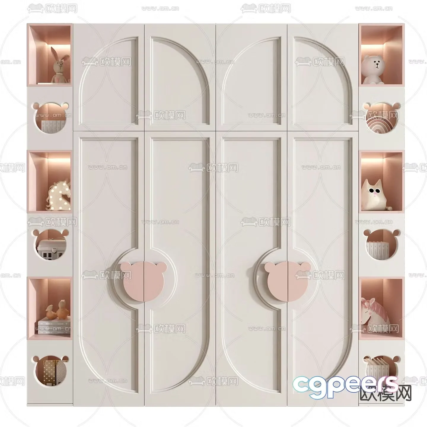 Children’s wardrobe bookcase 3d model