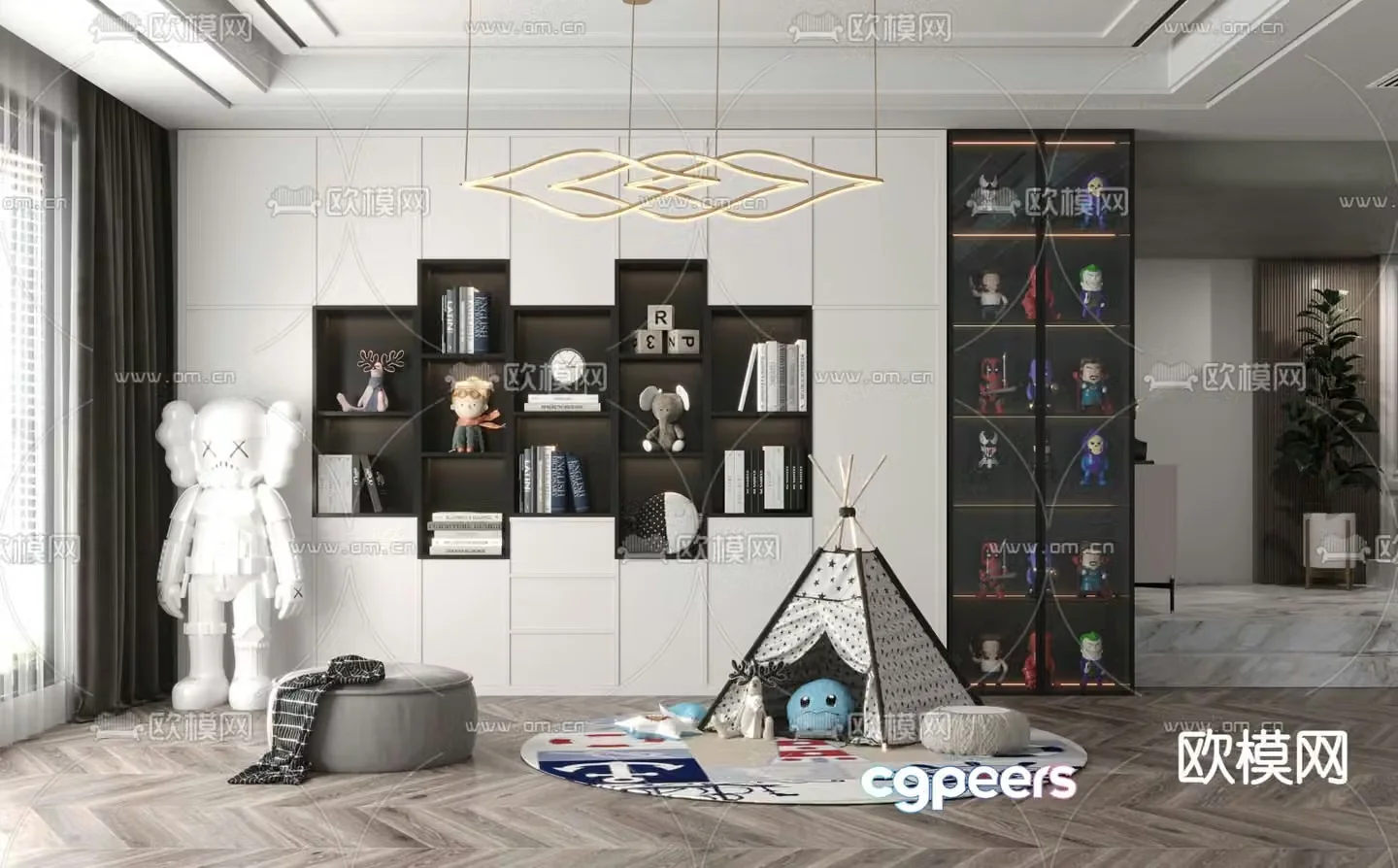 Modern decorative cabinet children’s toys 3d model
