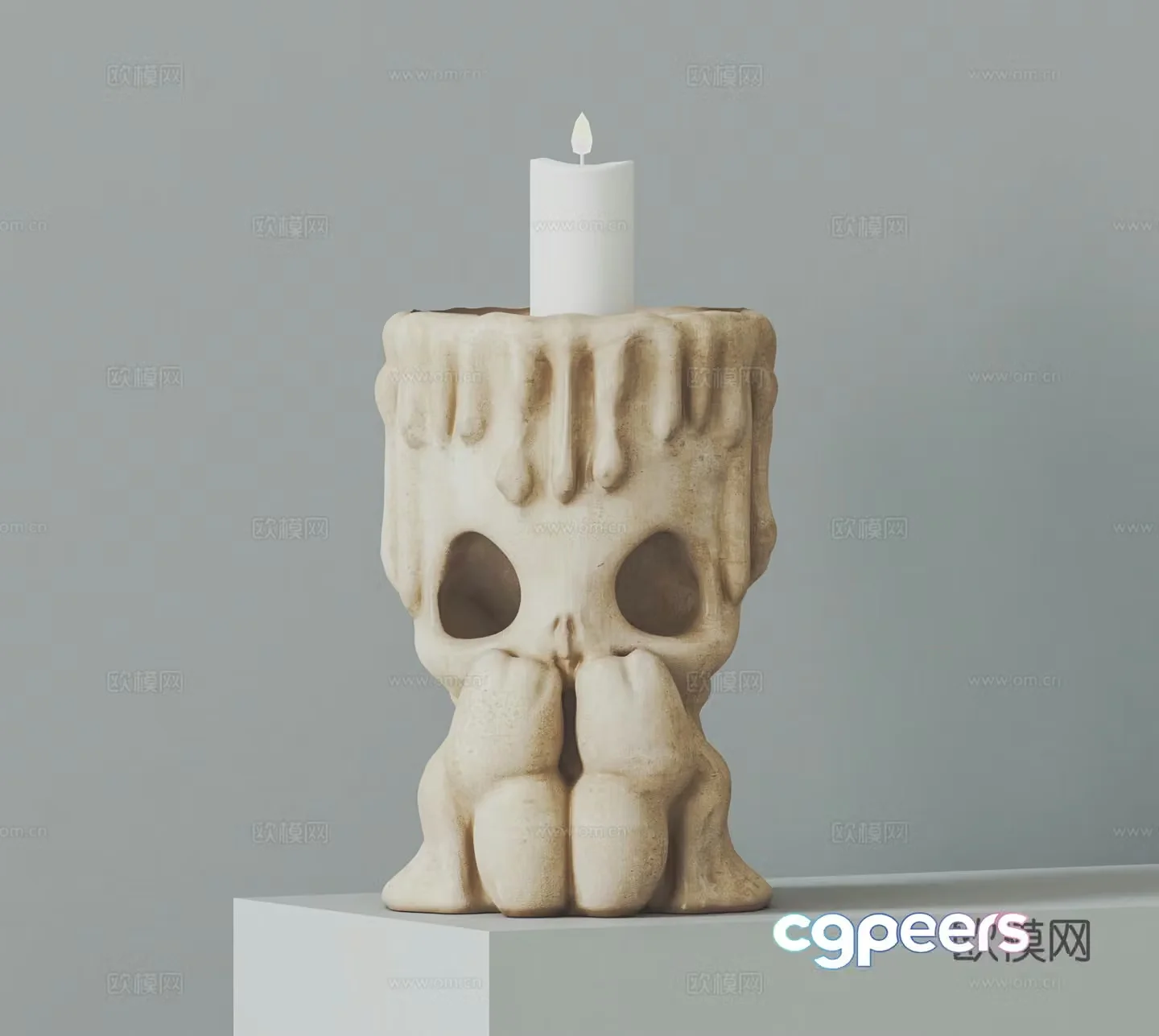 Candelabra lamp candle 3d model