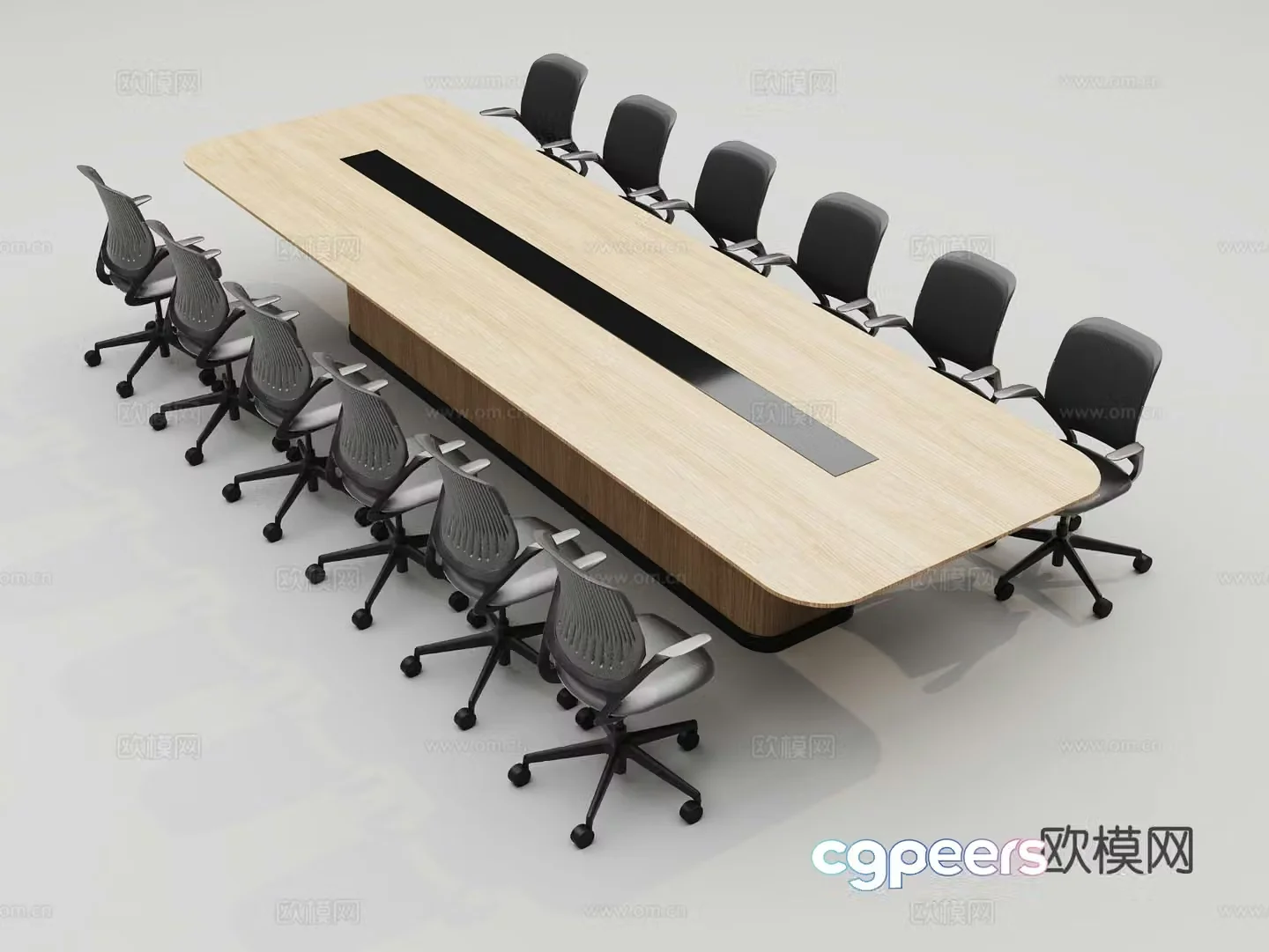 Modern conference table 3d model