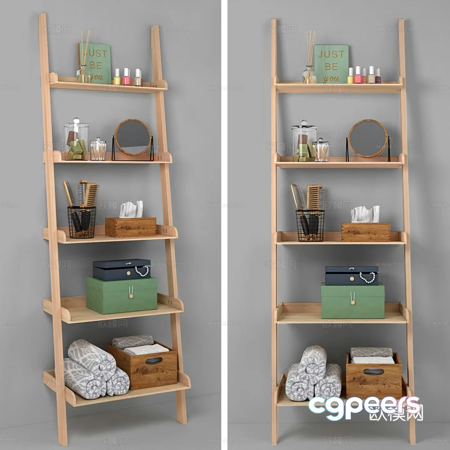Modern bathroom rack storage rack 3d model
