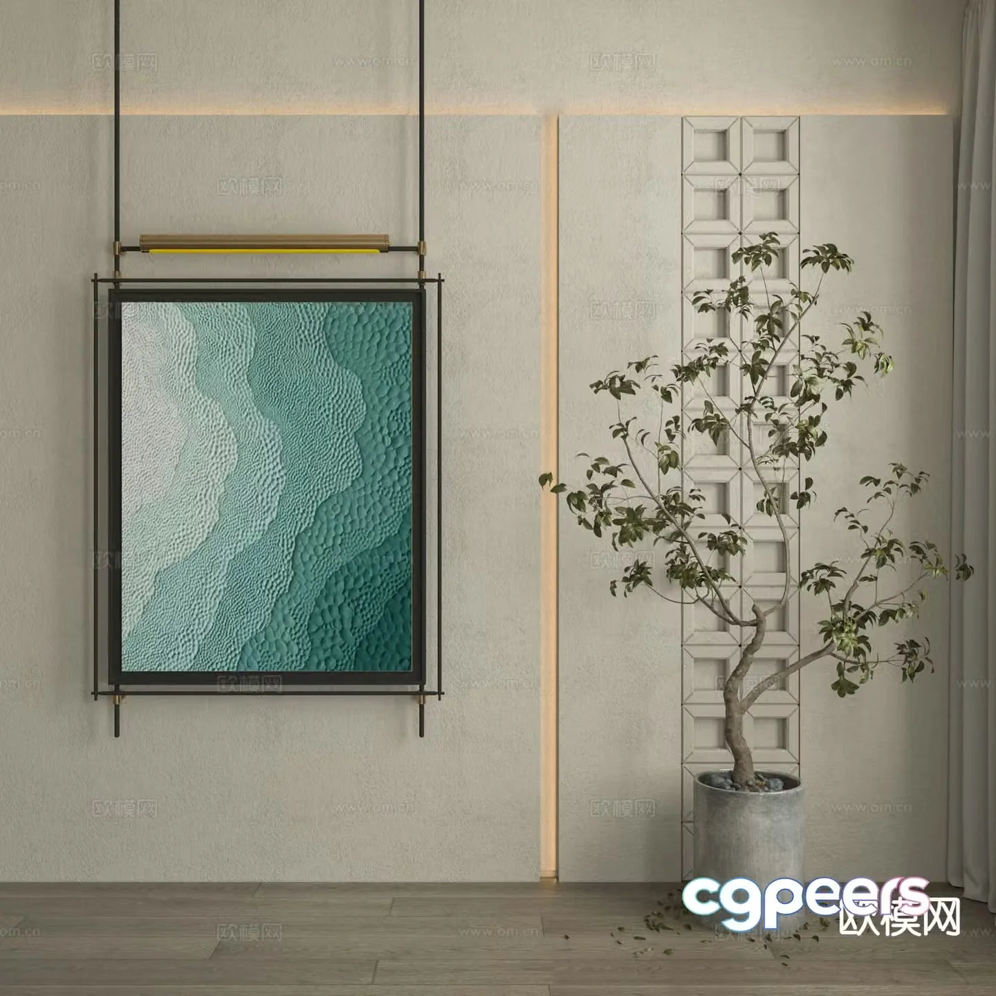Medieval style art painting texture painting decorative painting 3d model