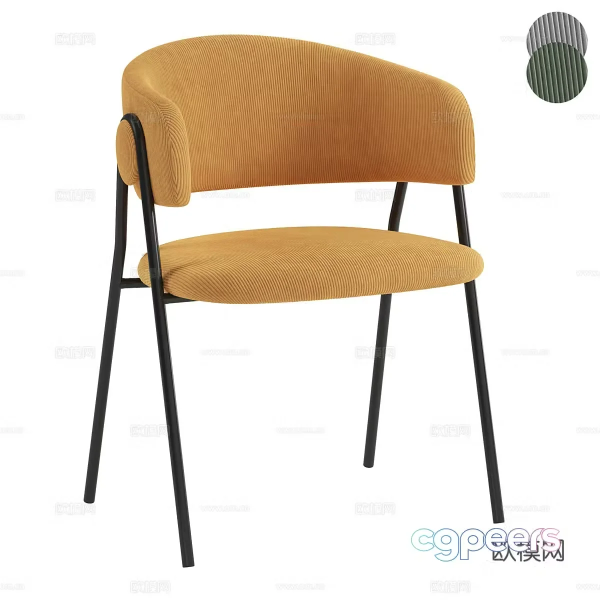 Modern fabric single chair 3d model