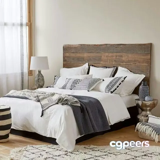 3ds Max Free – Zara Home Linen Collection Bedding + Greco Strom Bed # 7