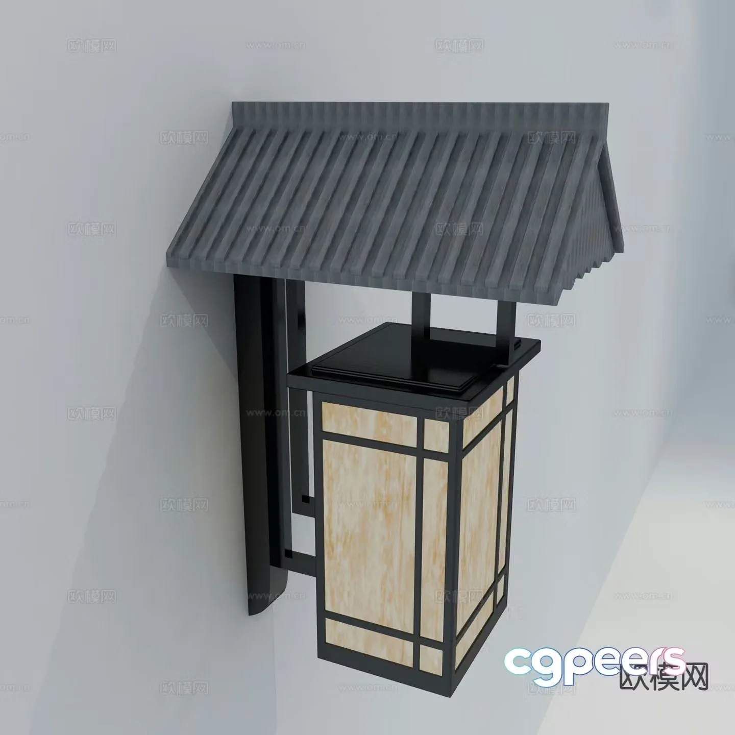 Chinese wall lamp antique wall lamp 3d model