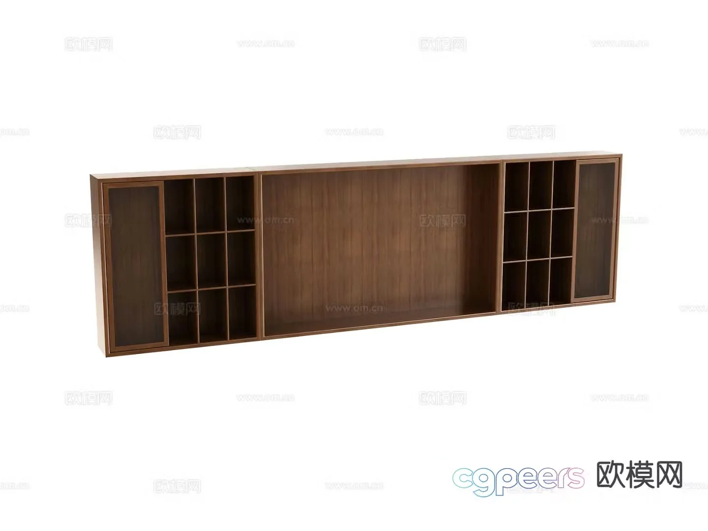 New Chinese style wall hanging cabinet decorative cabinet 3D model