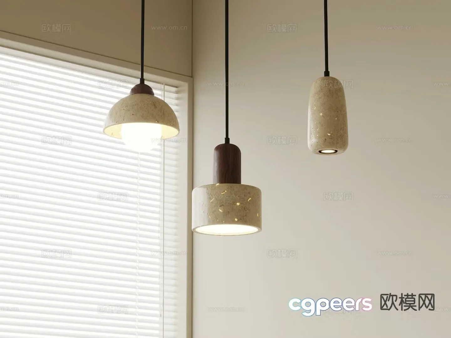 Medieval style small chandelier fishing line chandelier 3d model
