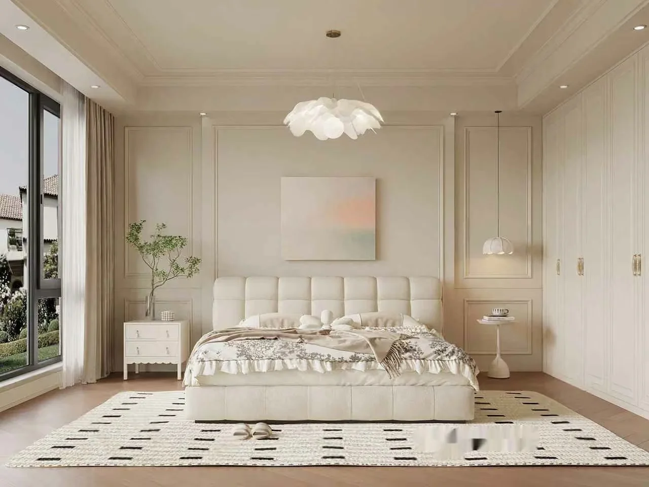 Cozy White Bedroom 3D Model – 4869 – VRAY Render