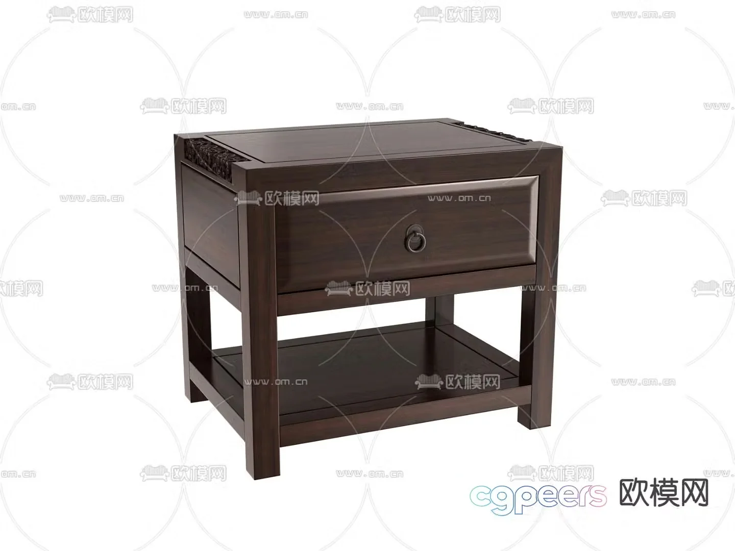 New Chinese style bedside table 3d model