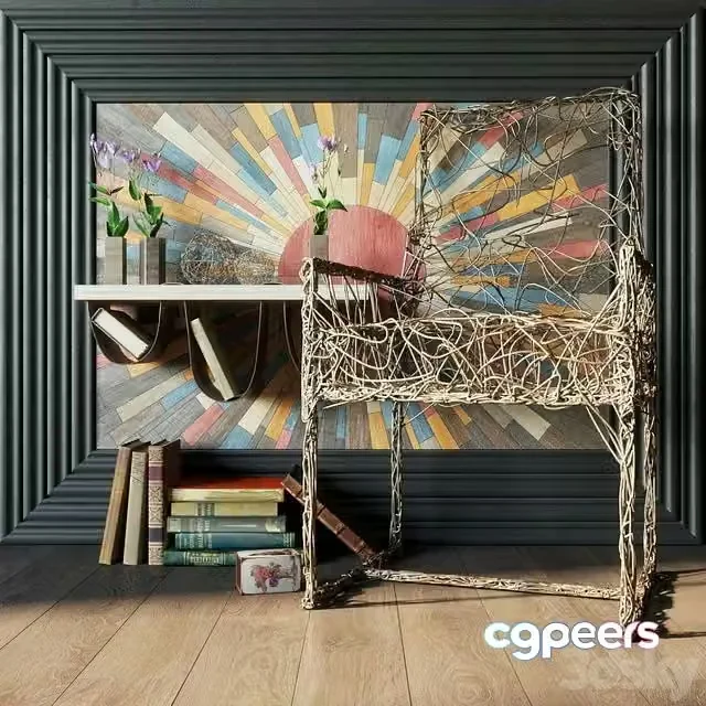 3ds Max Free – Decorative set Copper Sun