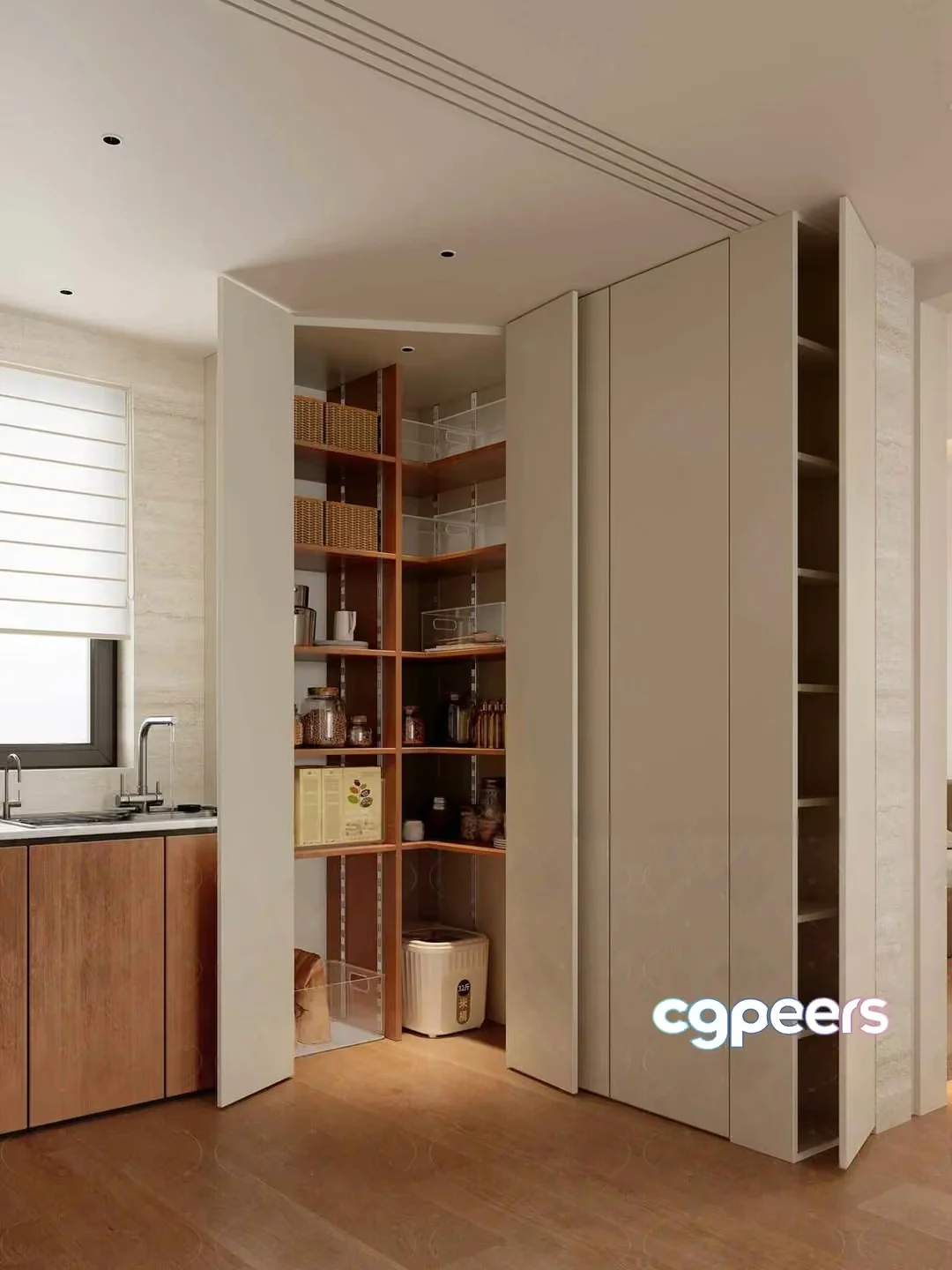 Modern Kitchen Storage 3D Model – 8190 – VRAY Render