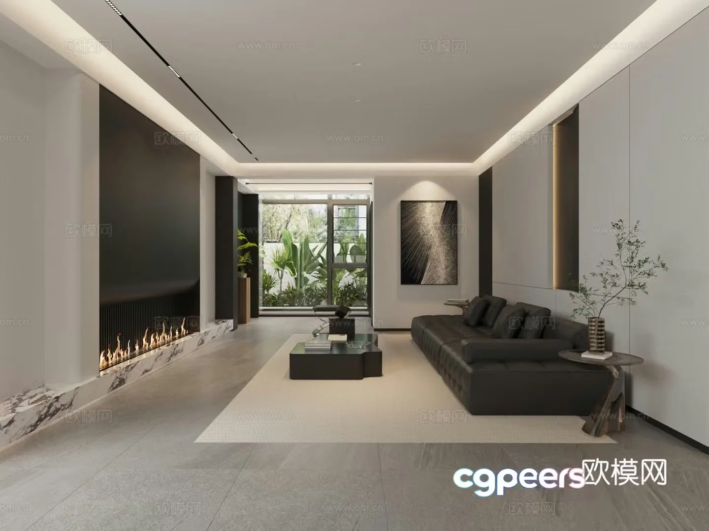 Modern living room 3d model