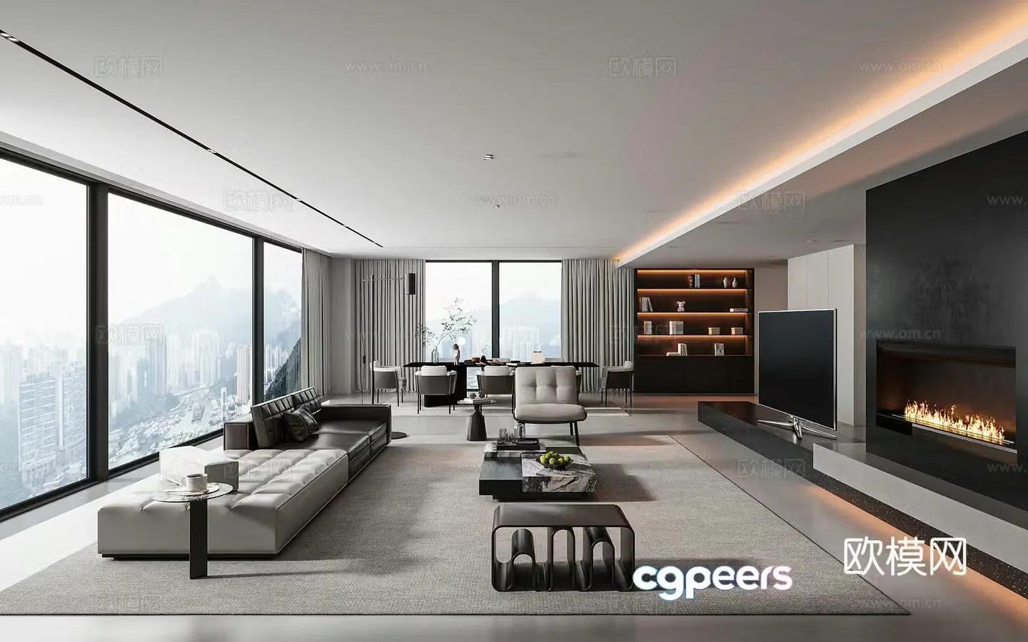 Modern living room 3d model
