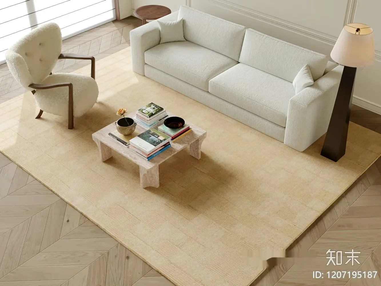 Modern Living Room 3D Model – 21368 – VRAY Render