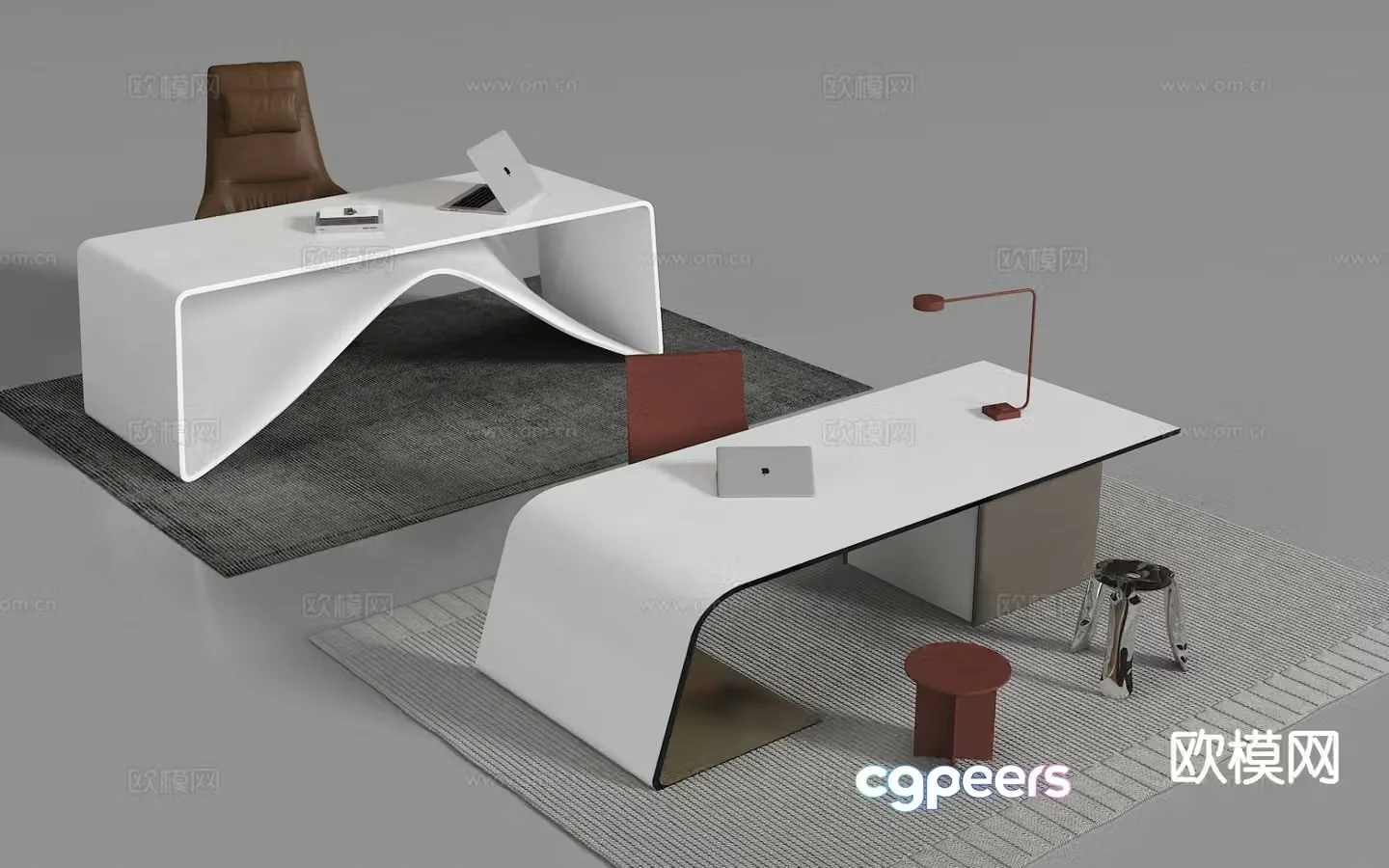 Modern desk 3d model