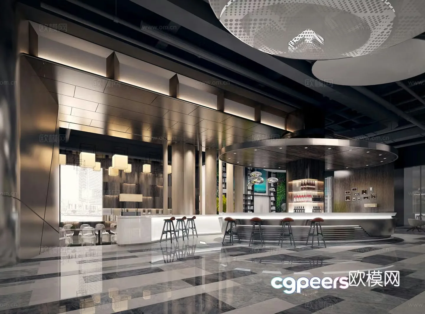 Office rest area water bar area 3D model