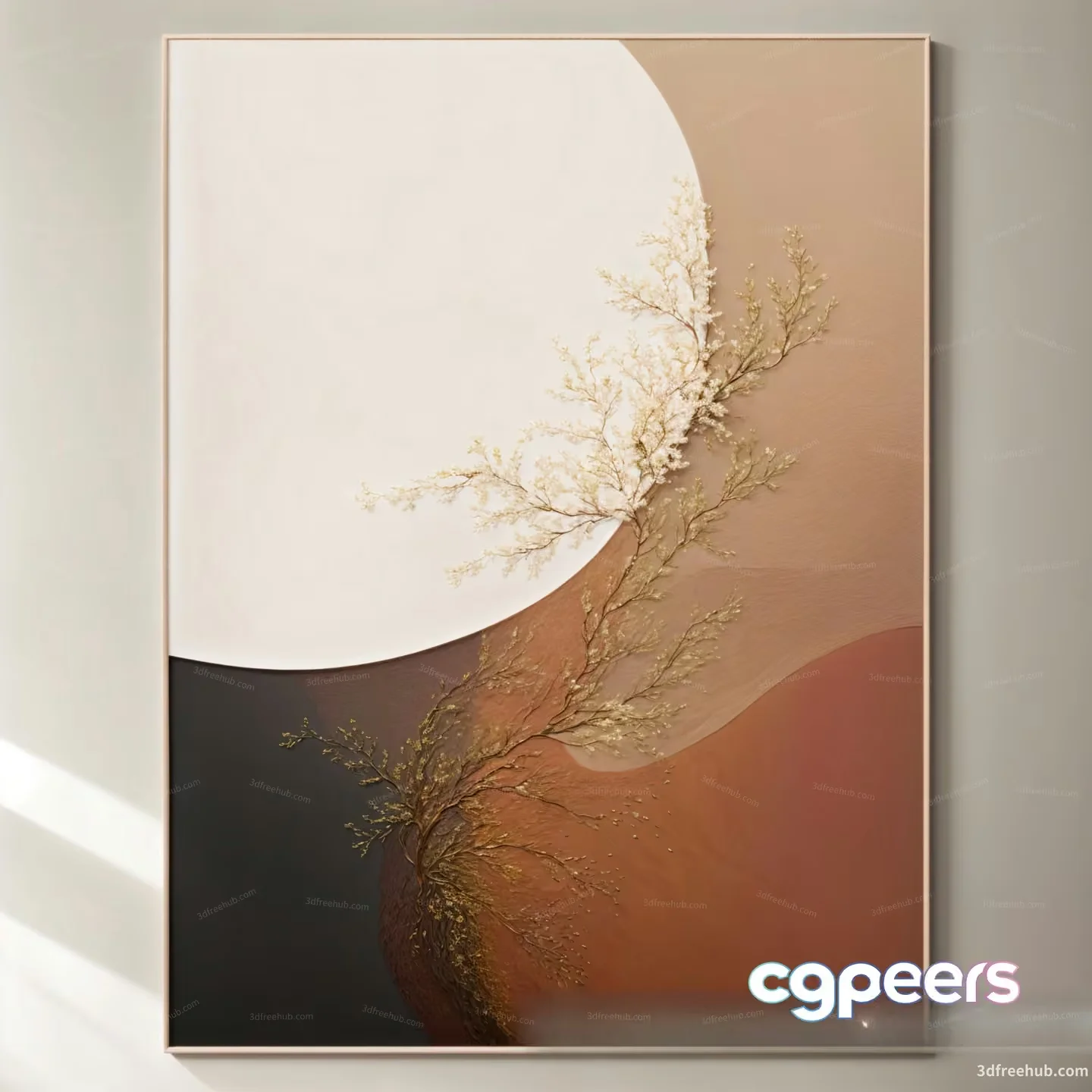 Modern Abstract Painting 3D Model – 20528 – VRAY Render