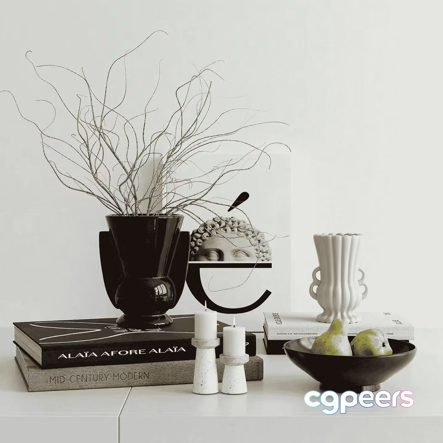Modern Minimalist Decor 3D Model – 10426 – VRAY Render