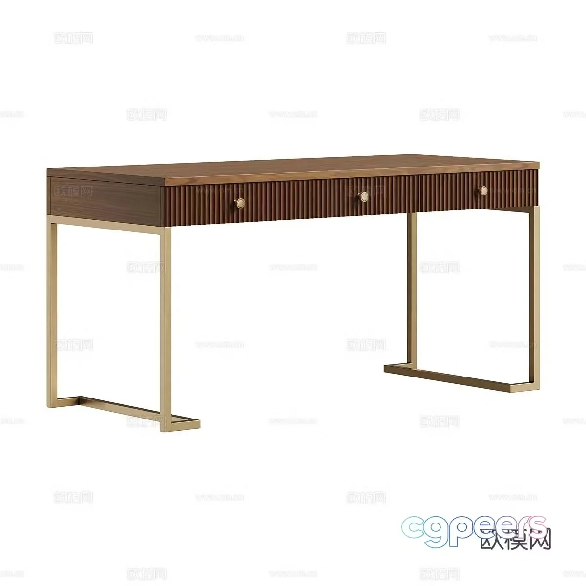 Log desk 3d model