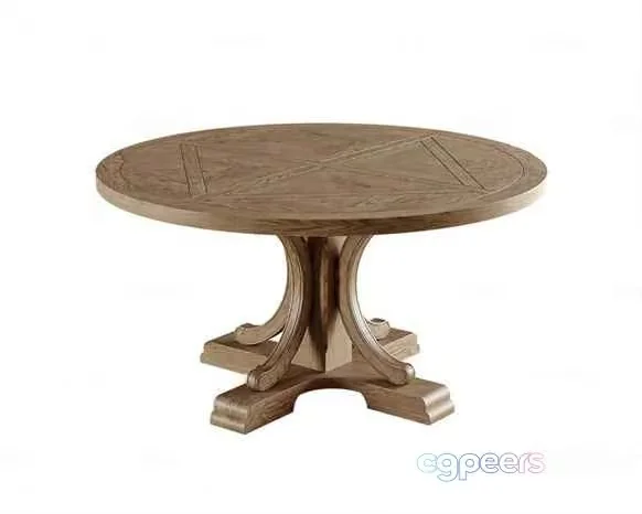 A Round Wooden Table 3D Model – 8554 – VRAY Render