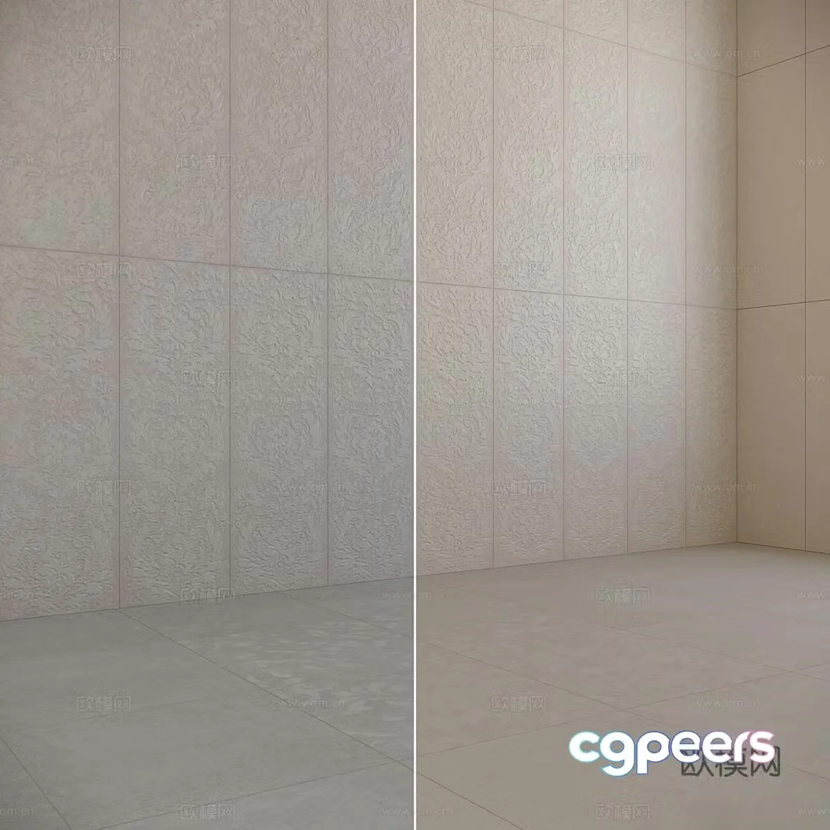 3D model of floor tiles