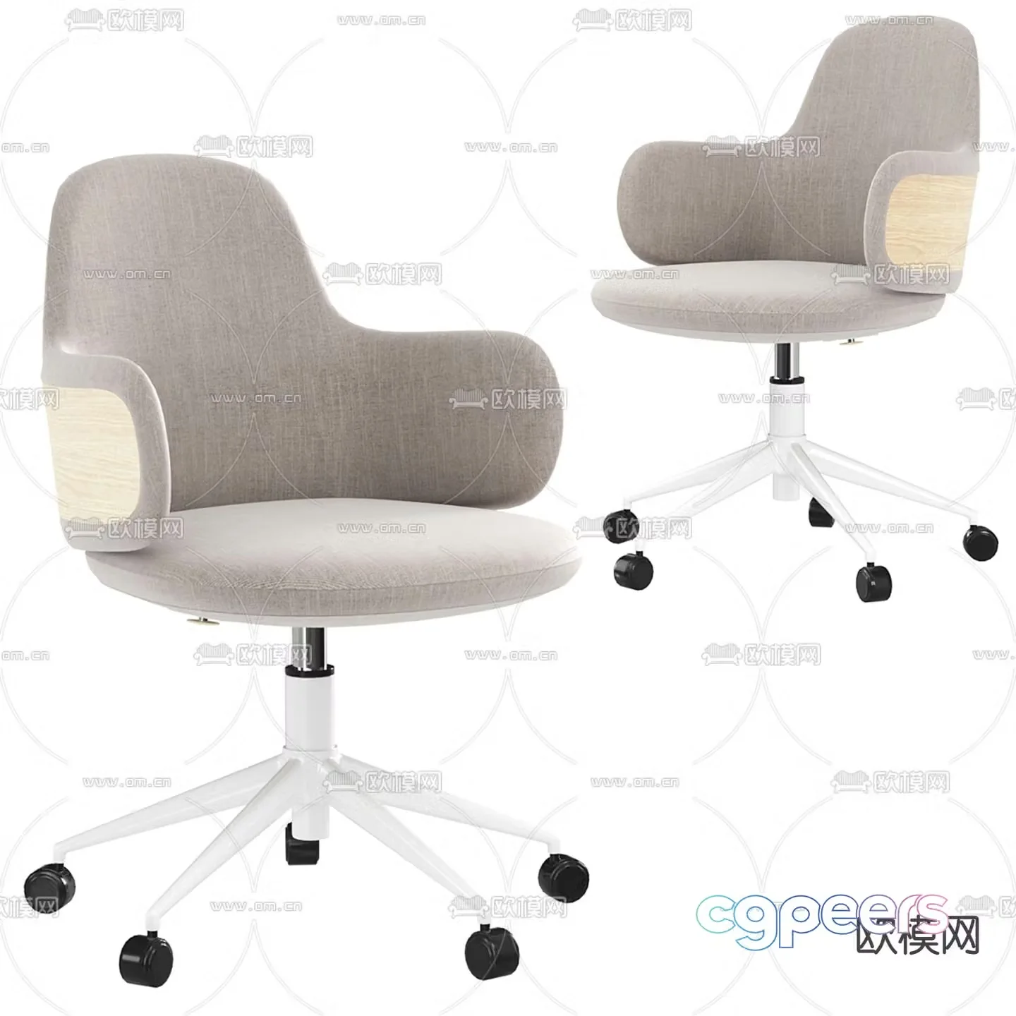 Alki Lan office chair shift chair swivel chair 3d model