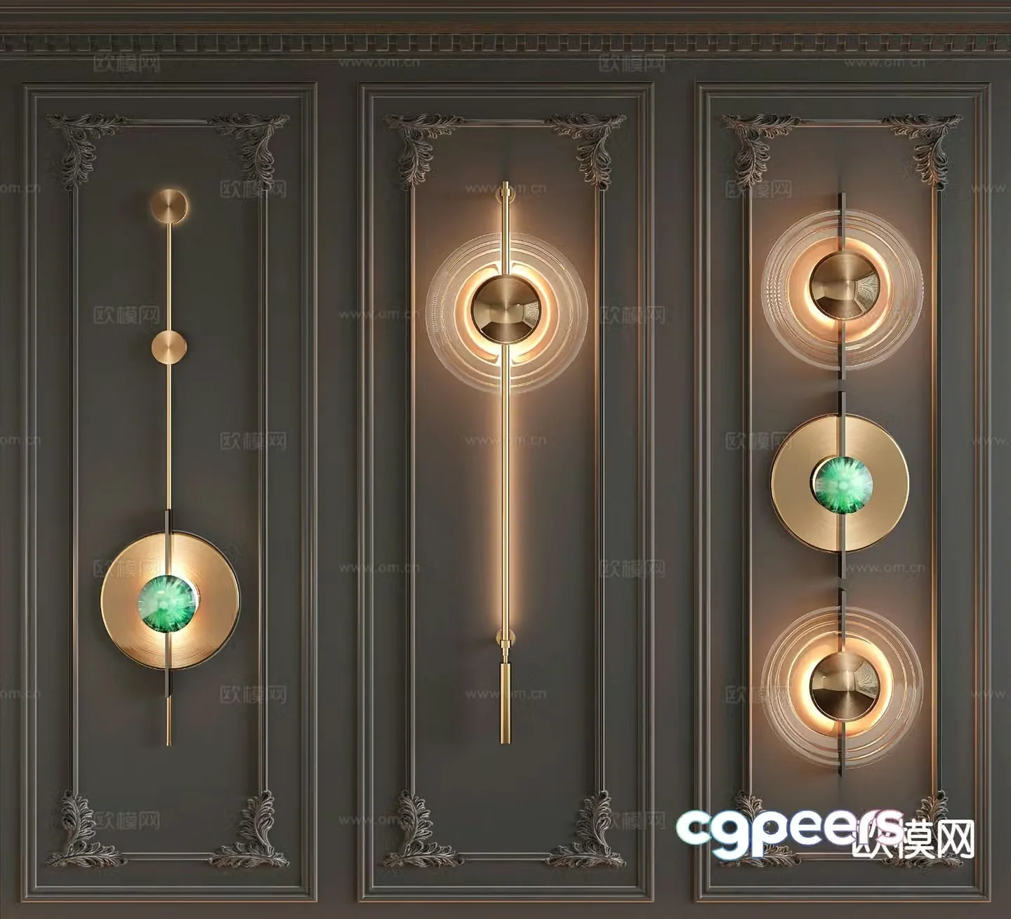 Light luxury wall lamp long wall lamp 3d model